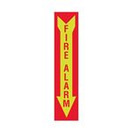 Luminescent Fire Alarm Graphic Arrow Down Sign 4x18